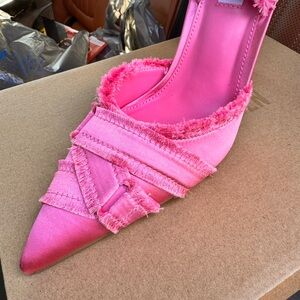 Steve Madden Pink Frayed Heels